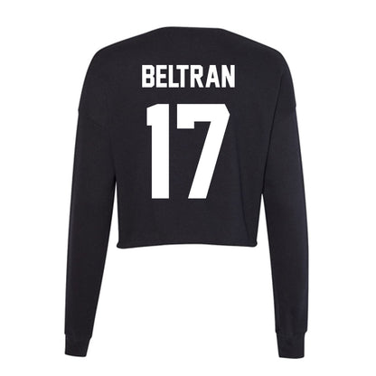 Utah Valley - NCAA Baseball : Jacob Beltran - Women's Cropped Crew Fleece-1