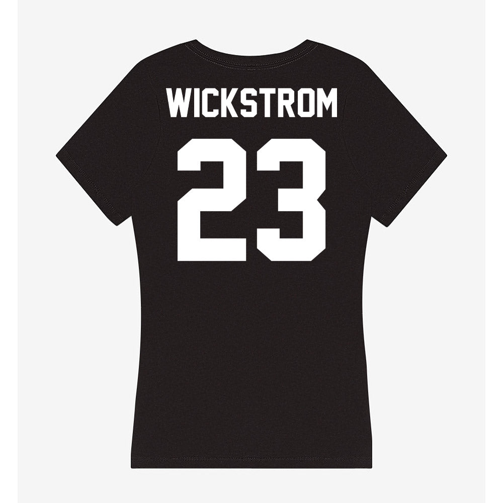 Utah Valley - NCAA Baseball : Sawyer Wickstrom - Women's V-Neck T-Shirt-1