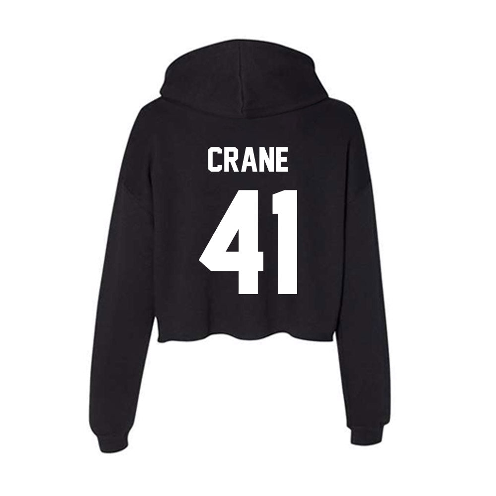Utah Valley - NCAA Baseball : Wayland Crane - Women's Crop Fleece Hoodie-1