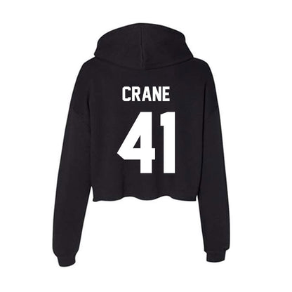 Utah Valley - NCAA Baseball : Wayland Crane - Women's Crop Fleece Hoodie-1
