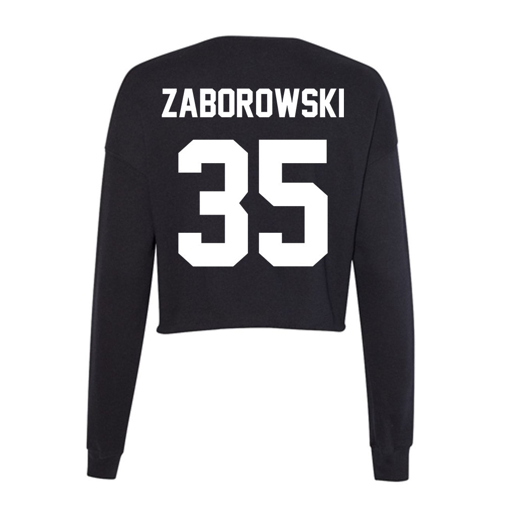 Utah Valley - NCAA Baseball : Landon Zaborowski - Women's Cropped Crew Fleece-1