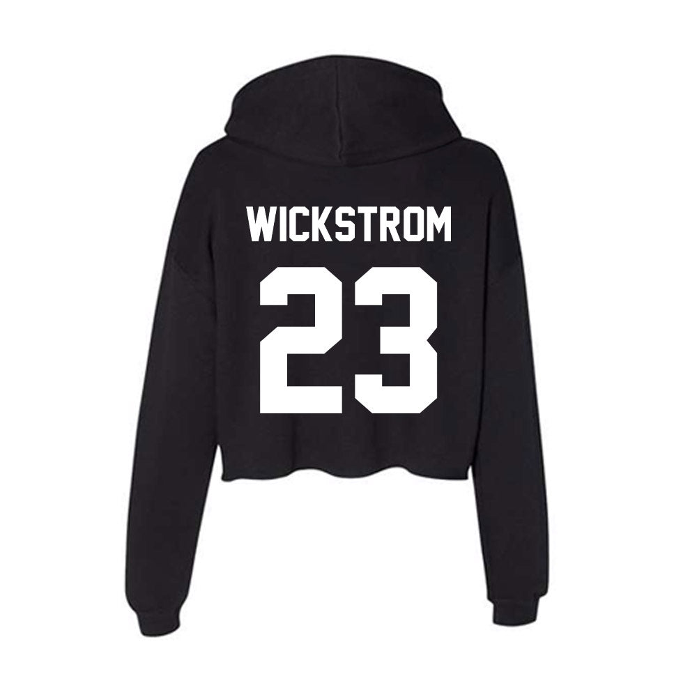 Utah Valley - NCAA Baseball : Sawyer Wickstrom - Women's Crop Fleece Hoodie-1