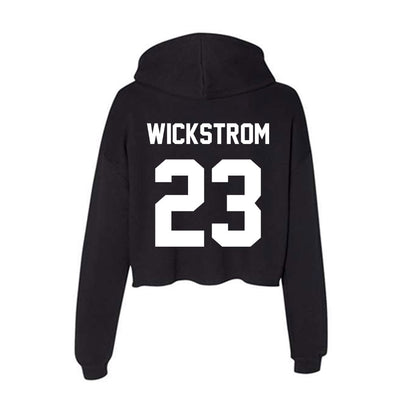 Utah Valley - NCAA Baseball : Sawyer Wickstrom - Women's Crop Fleece Hoodie-1