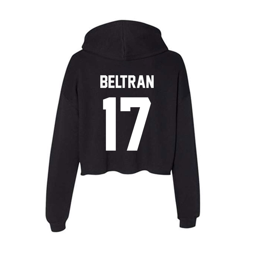 Utah Valley - NCAA Baseball : Jacob Beltran - Women's Crop Fleece Hoodie-1