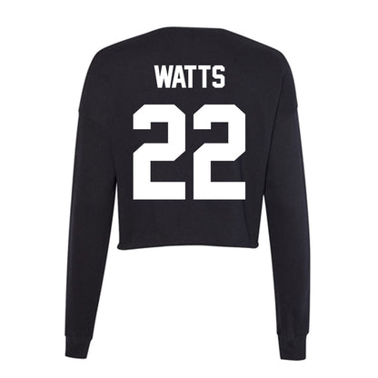Utah Valley - NCAA Softball : Kahikina Watts - Women's Cropped Crew Fleece-1