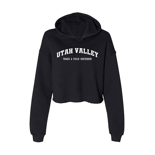 Utah Valley - NCAA Women's Track & Field : Karsten Deakin - Women's Crop Fleece Hoodie-0