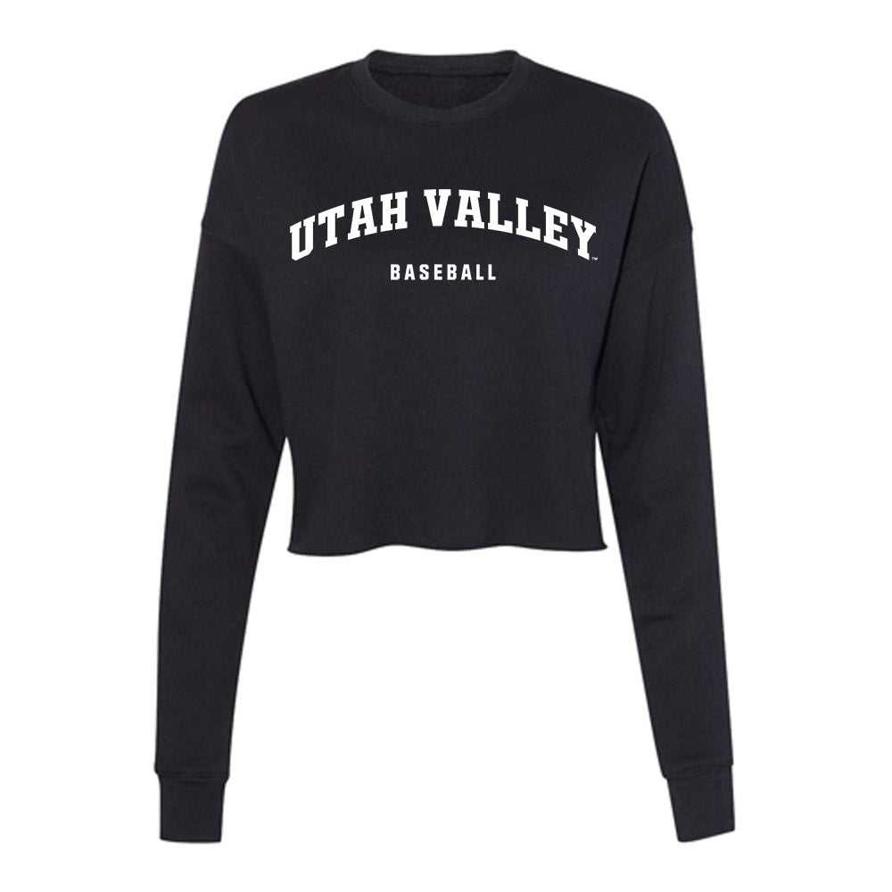 Utah Valley - NCAA Baseball : Franky Lopez - Women's Cropped Crew Fleece-0