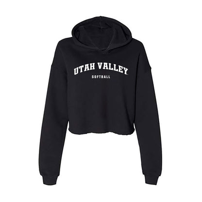 Utah Valley - NCAA Softball : Kahikina Watts - Women's Crop Fleece Hoodie-0
