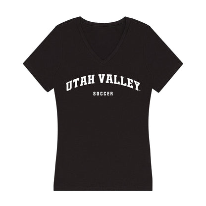 Utah Valley - NCAA Men's Soccer : Noah Pogue - Women's V-Neck T-Shirt-0