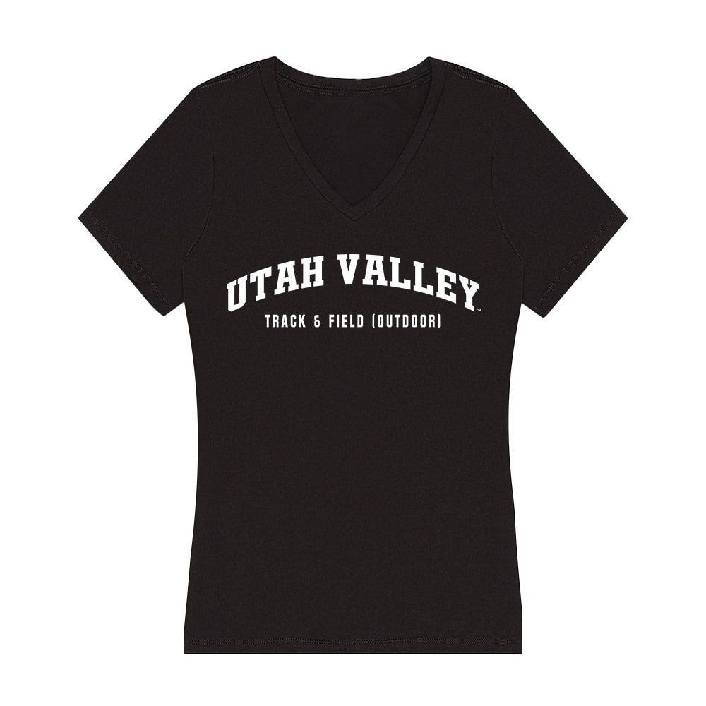 Utah Valley - NCAA Women's Track & Field : Karsten Deakin - Women's V-Neck T-Shirt-0
