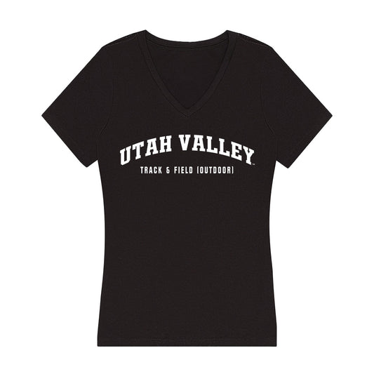 Utah Valley - NCAA Women's Track & Field : Karsten Deakin - Women's V-Neck T-Shirt-0