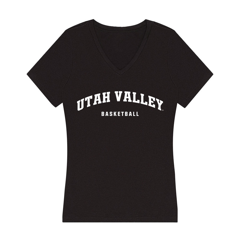 Utah Valley - NCAA Women's Basketball : Halle Nelson - Women's V-Neck T-Shirt-0