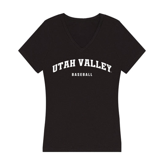Utah Valley - NCAA Baseball : Joseph Barnhardt - Women's V-Neck T-Shirt-0