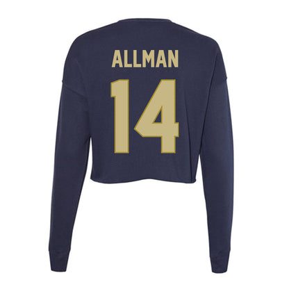 Oral Roberts - NCAA Baseball : Price Allman - Women's Cropped Crew Fleece-1