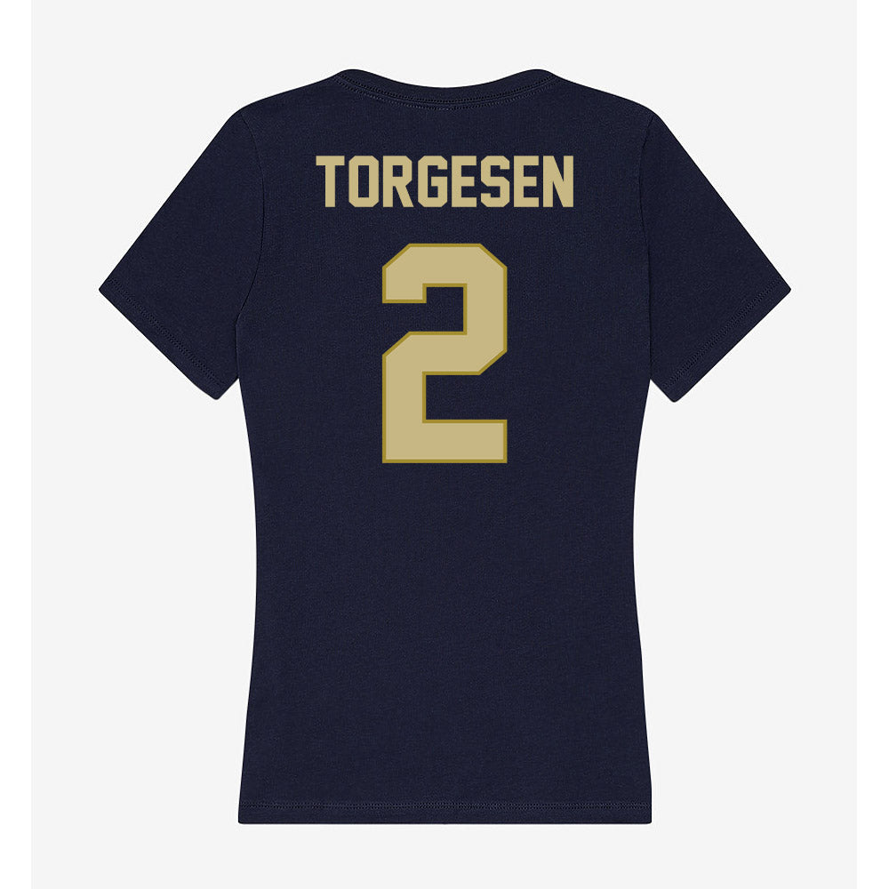 Oral Roberts - NCAA Women's Soccer : Carys Torgesen - Women's V-Neck T-Shirt-1