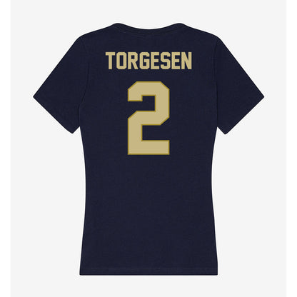 Oral Roberts - NCAA Women's Soccer : Carys Torgesen - Women's V-Neck T-Shirt-1