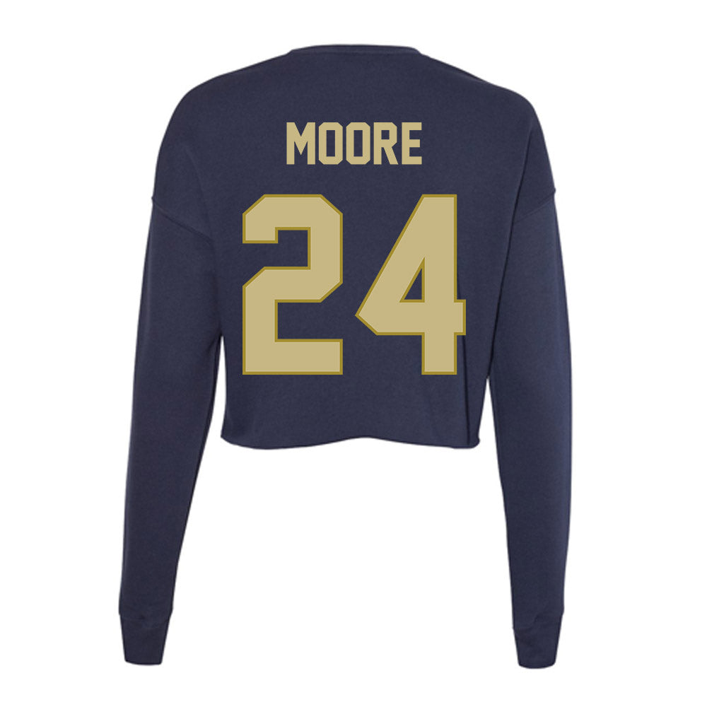 Oral Roberts - NCAA Men's Basketball : Josiah Moore - Women's Cropped Crew Fleece-1