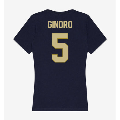 Oral Roberts - NCAA Men's Soccer : Enzo Gindro - Women's V-Neck T-Shirt-1