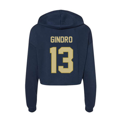 Oral Roberts - NCAA Men's Soccer : Enzo Gindro - Women's Crop Fleece Hoodie-1