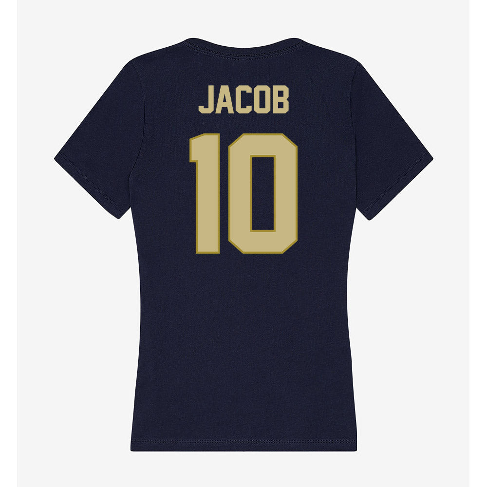 Oral Roberts - NCAA Men's Basketball : Aaron Jacob - Women's V-Neck T-Shirt-1