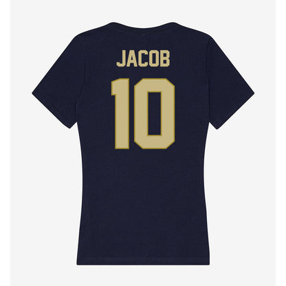 Oral Roberts - NCAA Men's Basketball : Aaron Jacob - Women's V-Neck T-Shirt-1