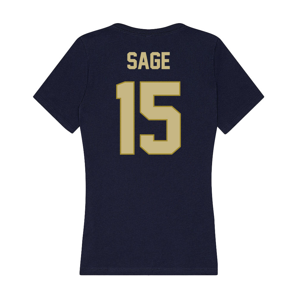 Oral Roberts - NCAA Women's Basketball : Ashlyn Sage - Women's V-Neck T-Shirt-1