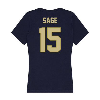 Oral Roberts - NCAA Women's Basketball : Ashlyn Sage - Women's V-Neck T-Shirt-1