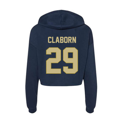 Oral Roberts - NCAA Men's Soccer : Ryder Claborn - Women's Crop Fleece Hoodie-1