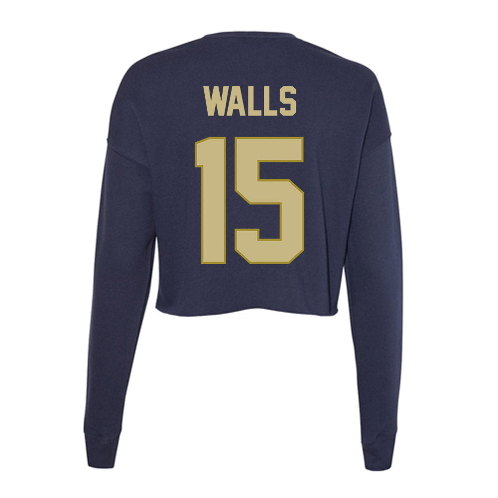 Oral Roberts - NCAA Baseball : Dawson Walls - Women's Cropped Crew Fleece-1