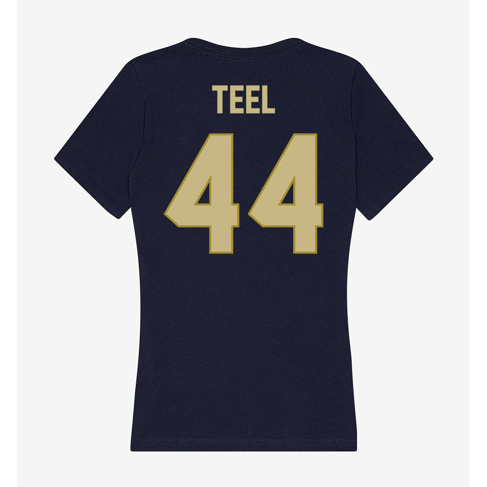 Oral Roberts - NCAA Baseball : Easton Teel - Women's V-Neck T-Shirt-1