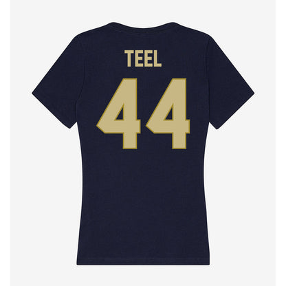 Oral Roberts - NCAA Baseball : Easton Teel - Women's V-Neck T-Shirt-1