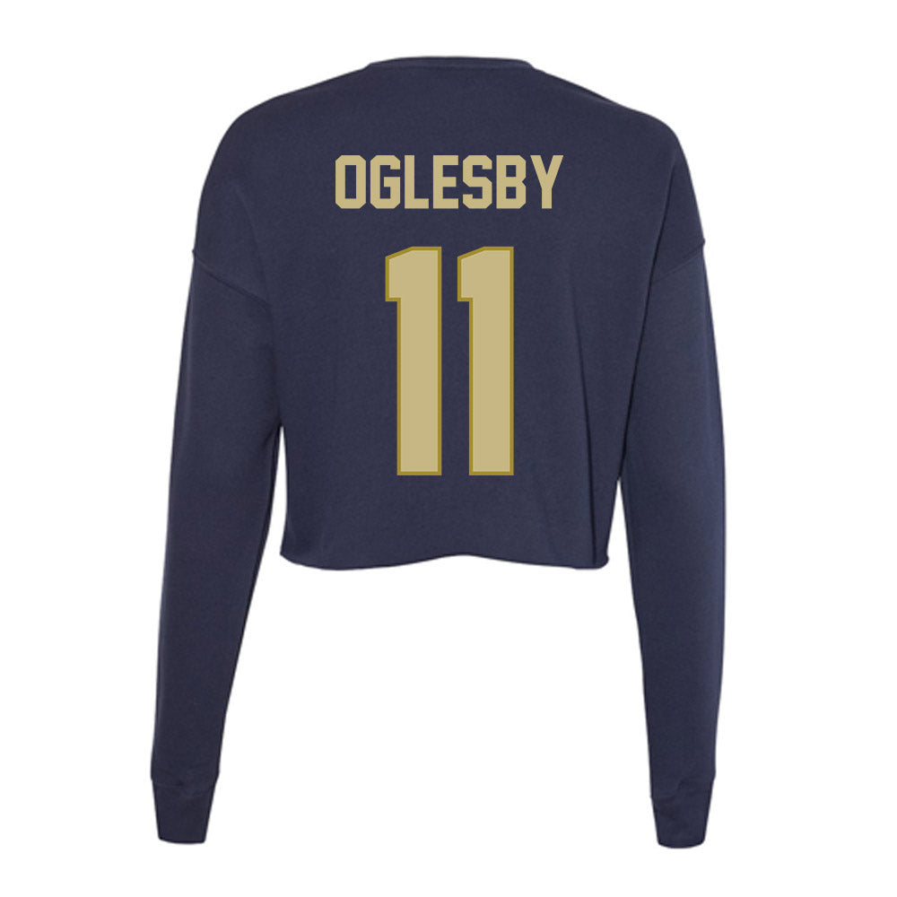 Oral Roberts - NCAA Women's Basketball : Jalei Oglesby - Women's Cropped Crew Fleece-1