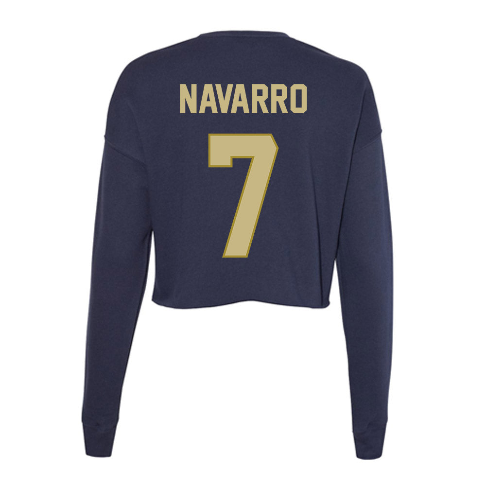 Oral Roberts - NCAA Men's Basketball : Pablo Navarro - Women's Cropped Crew Fleece-1