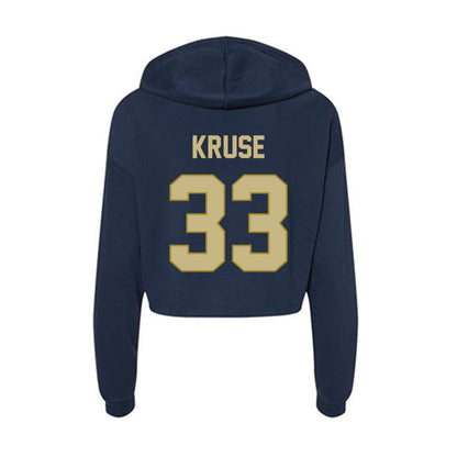 Oral Roberts - NCAA Men's Basketball : Seth Kruse - Women's Crop Fleece Hoodie-1