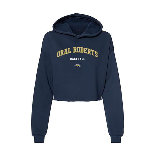 Oral Roberts - NCAA Baseball : Dawson Walls - Women's Crop Fleece Hoodie-0