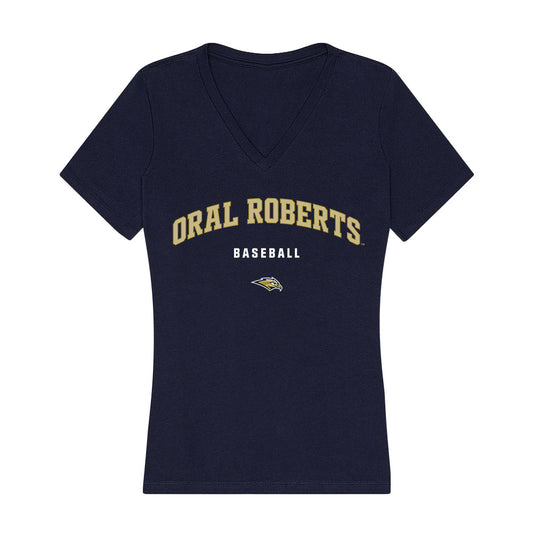 Oral Roberts - NCAA Baseball : Brayden Mackey - Women's V-Neck T-Shirt-0
