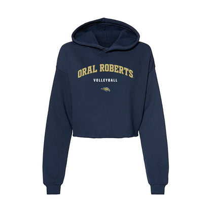 Oral Roberts - NCAA Women's Volleyball : Maite Solabarrieta - Women's Crop Fleece Hoodie-0