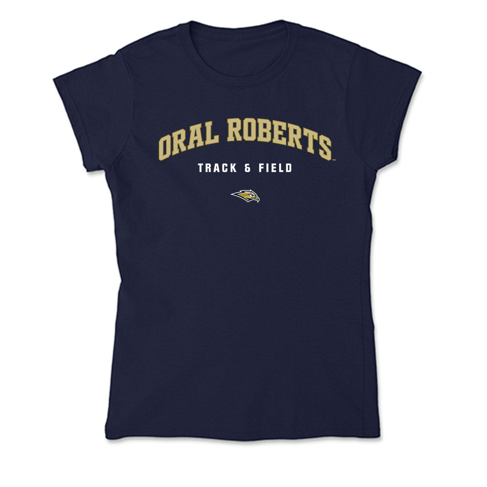 Oral Roberts - NCAA Men's Track & Field : Theojoshua Baker - Soft Style Women’s T-Shirt-0