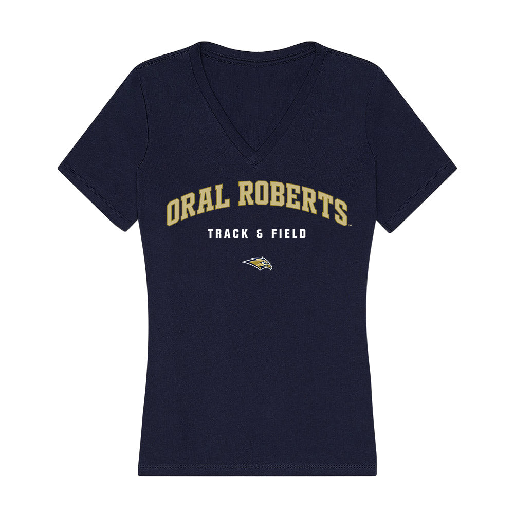 Oral Roberts - NCAA Women's Track & Field : Destiny Downing - Women's V-Neck T-Shirt-0