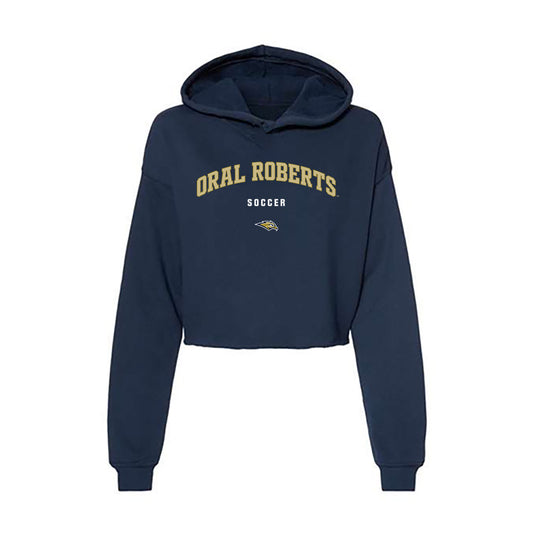 Oral Roberts - NCAA Men's Soccer : Jakub Grzesiak - Women's Crop Fleece Hoodie-0