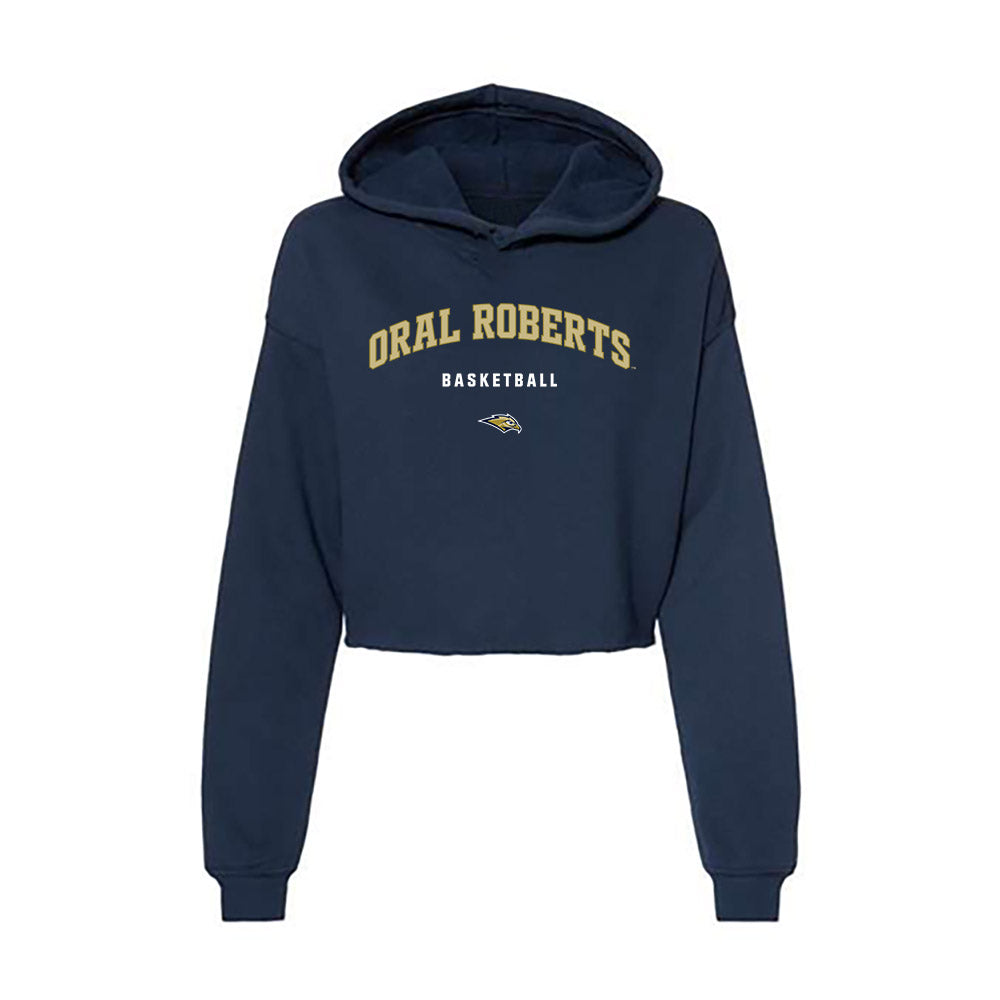 Oral Roberts - NCAA Men's Basketball : Cal Furnish - Women's Crop Fleece Hoodie-0