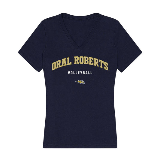 Oral Roberts - NCAA Women's Volleyball : Cortnee Smith - Women's V-Neck T-Shirt-0