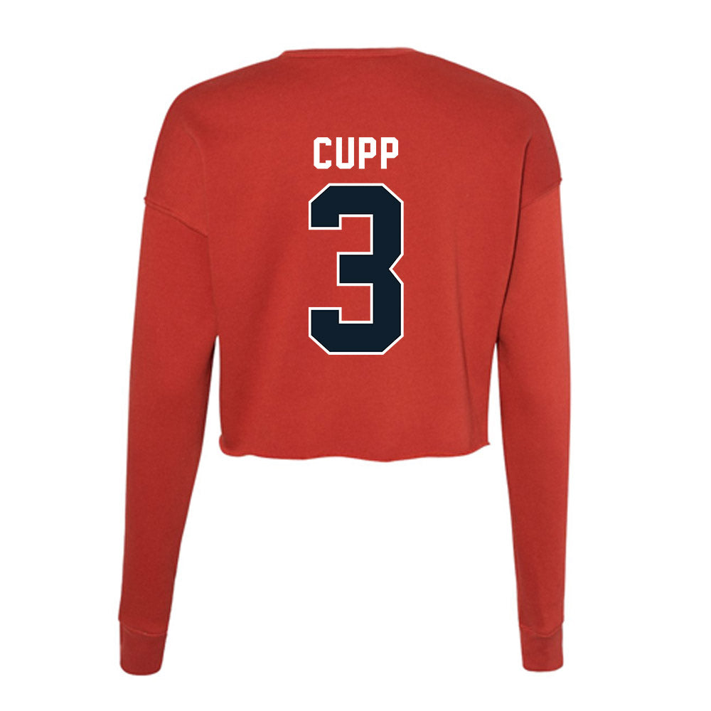 Dallas Baptist - NCAA Baseball : Dylan Cupp - Women's Cropped Crew Fleece-1