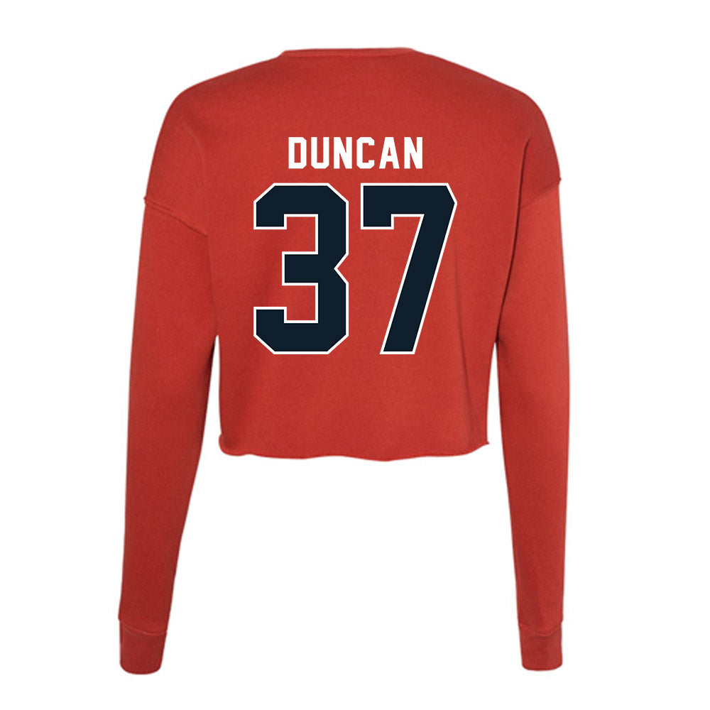 Dallas Baptist - NCAA Baseball : Avery Duncan - Women's Cropped Crew Fleece-1