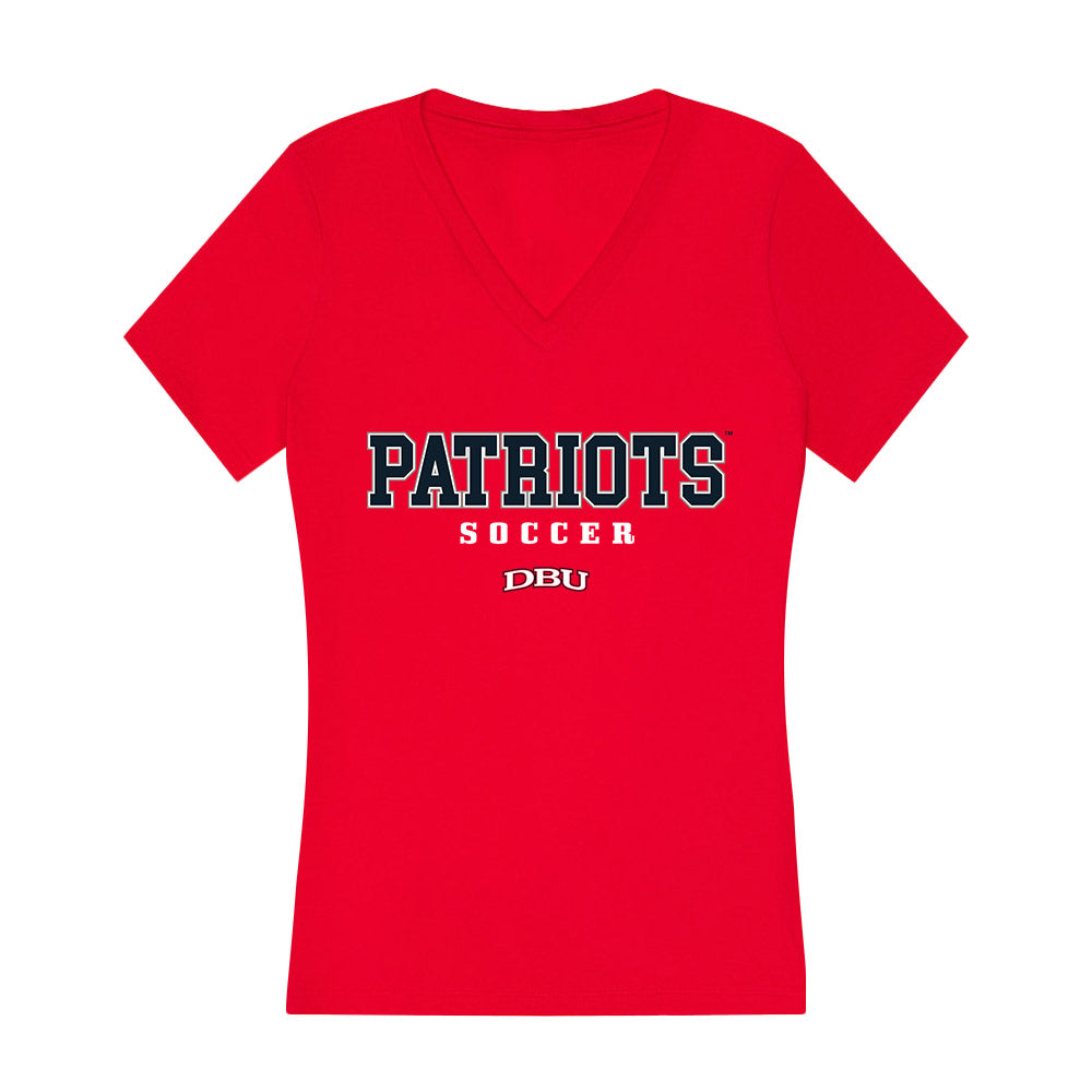 Dallas Baptist - NCAA Women's Soccer : Kenzi Tufts - Women's V-Neck T-Shirt-0