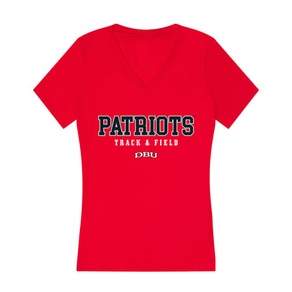 Dallas Baptist - NCAA Women's Track & Field : Cierra Wheeler - Women's V-Neck T-Shirt-0