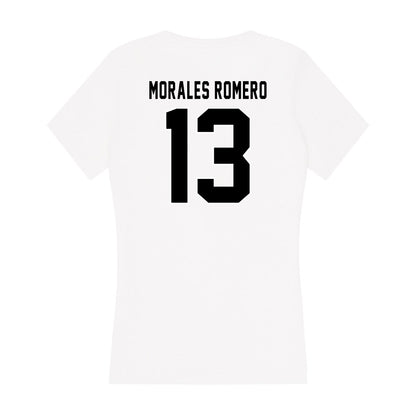 Providence - NCAA Women's Basketball : Marta Morales Romero - Women's V-Neck T-Shirt-1