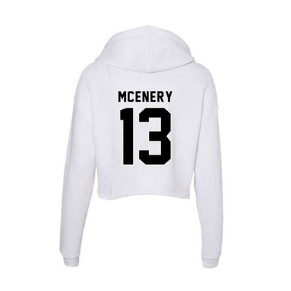 Providence - NCAA Men's Ice Hockey : Geno McEnery - Women's Crop Fleece Hoodie-1