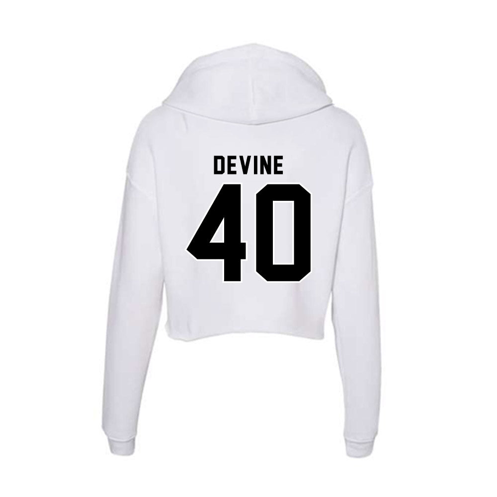 Providence - NCAA Men's Lacrosse : Kevin Devine - Women's Crop Fleece Hoodie-1