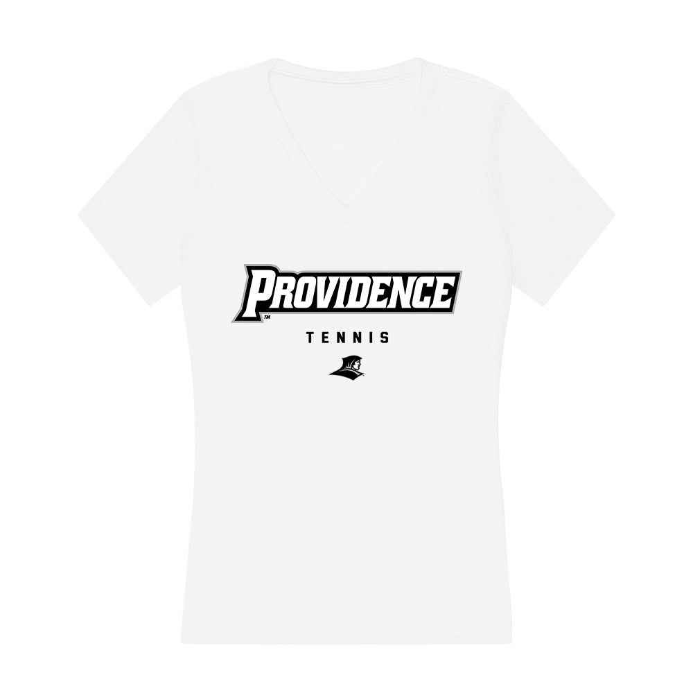 Providence - NCAA Women's Tennis : Elise Leik - Women's V-Neck T-Shirt-0